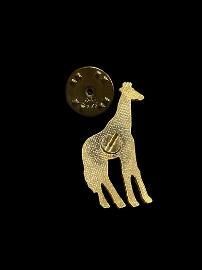 Vintage Giraffe Enamel Brooch Pin