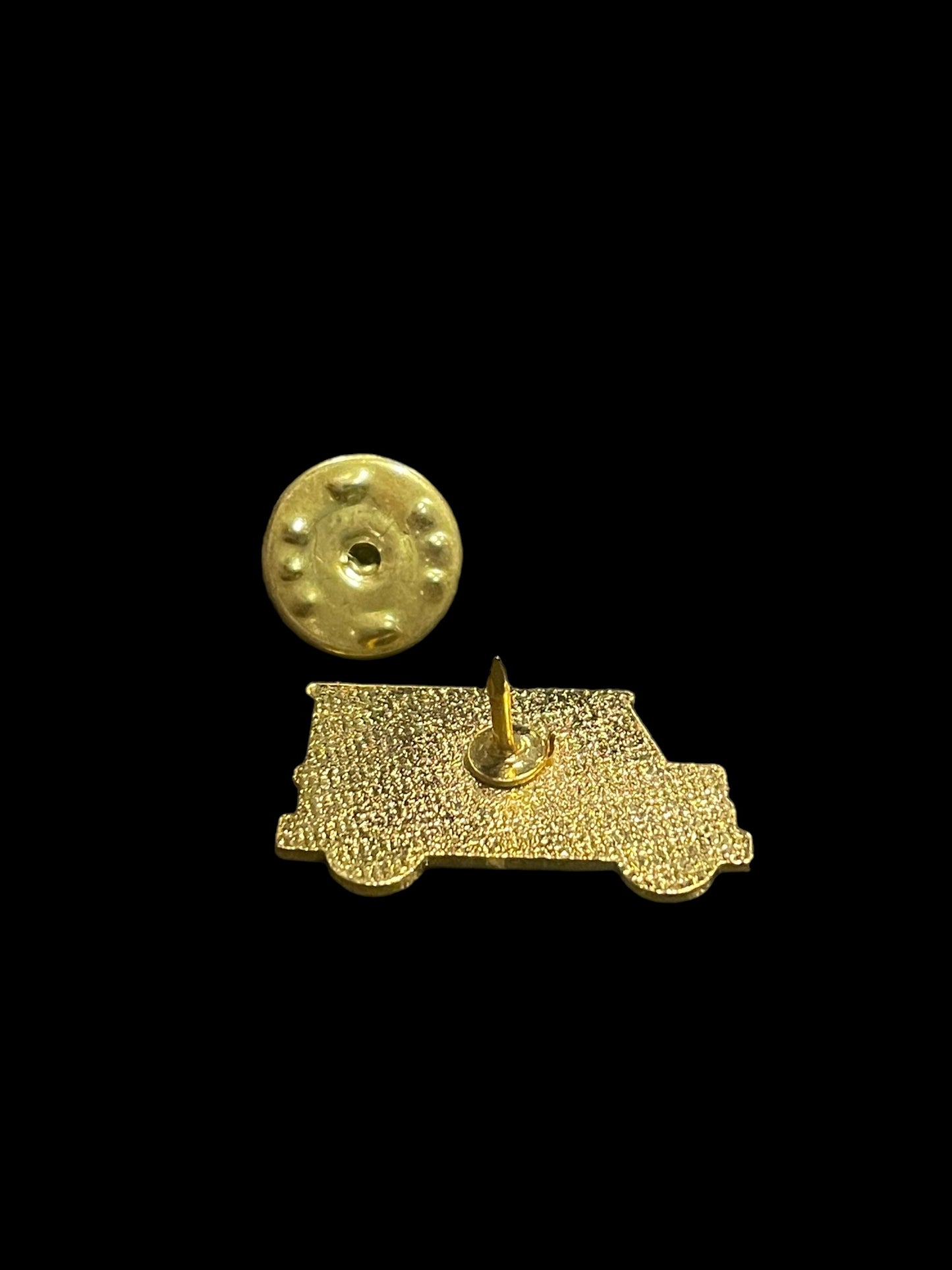 Vintage Yellow Star Bus Enamel Brooch Pin