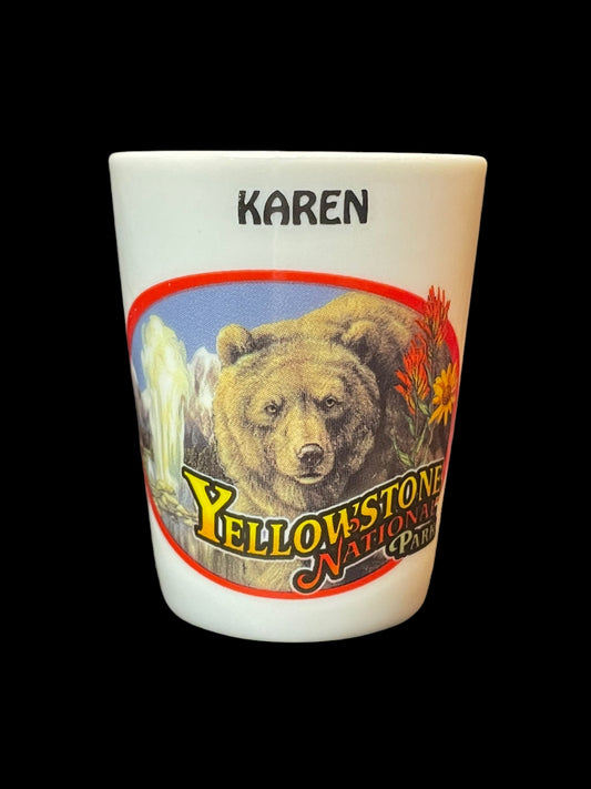 Yellowstone National Park for Karen Shot Glass