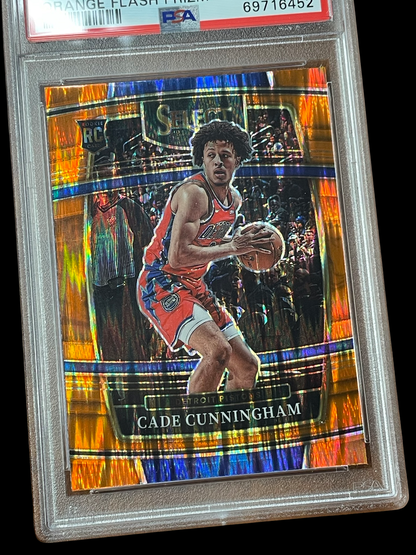 Cade Cunningham Orange Flash Prizm #11 Rookie 2021 Panini Select Graded PSA 9