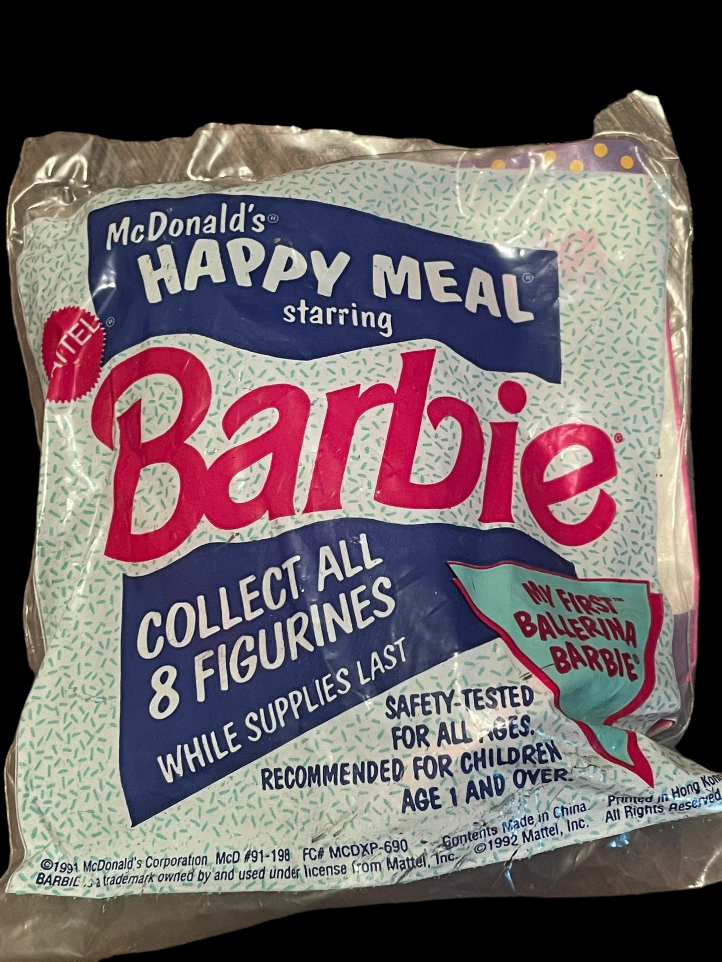 1991 Barbie My First Ballerina Barbie McDonald's Happy Meal Toy