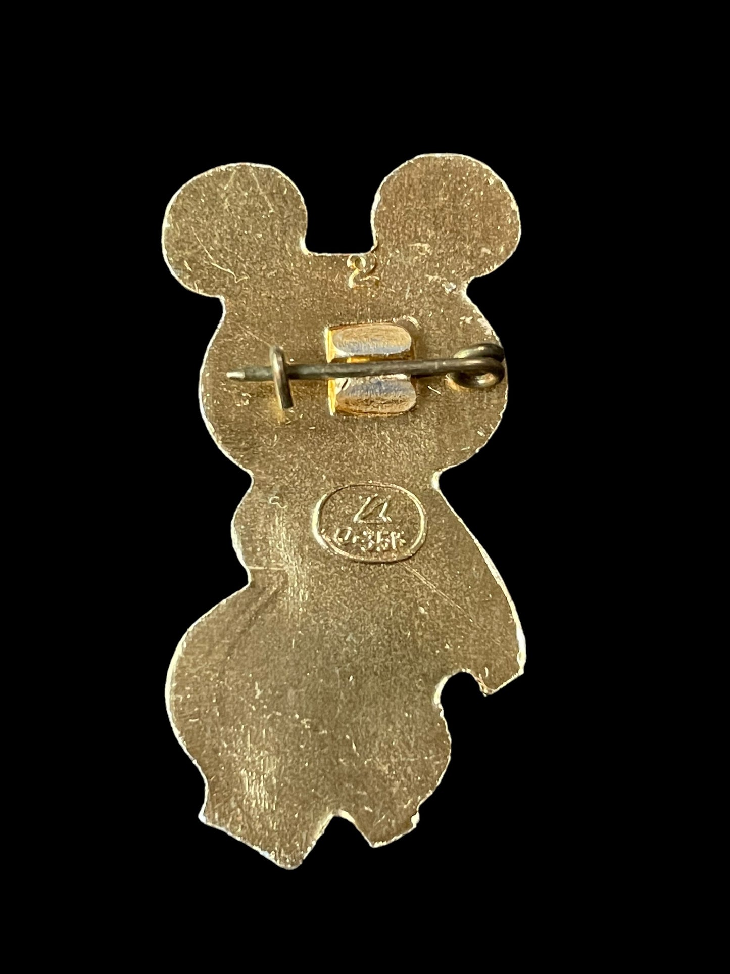 1980 Gold Tone Russian Olympics Misha Bear Mascot Brooch Pin