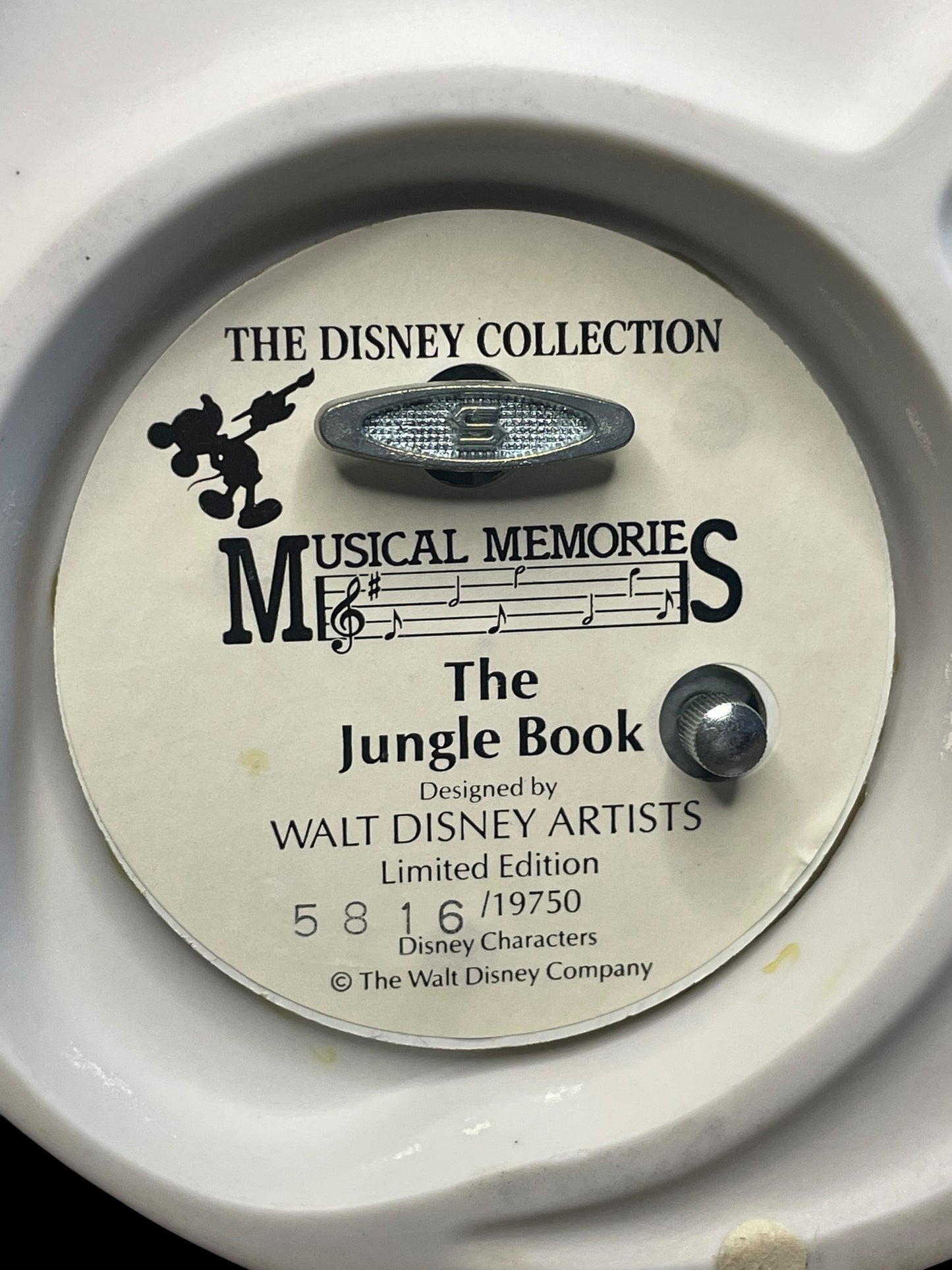 1986 Disney The Jungle Book Musical Memories Limited Edition Music Box