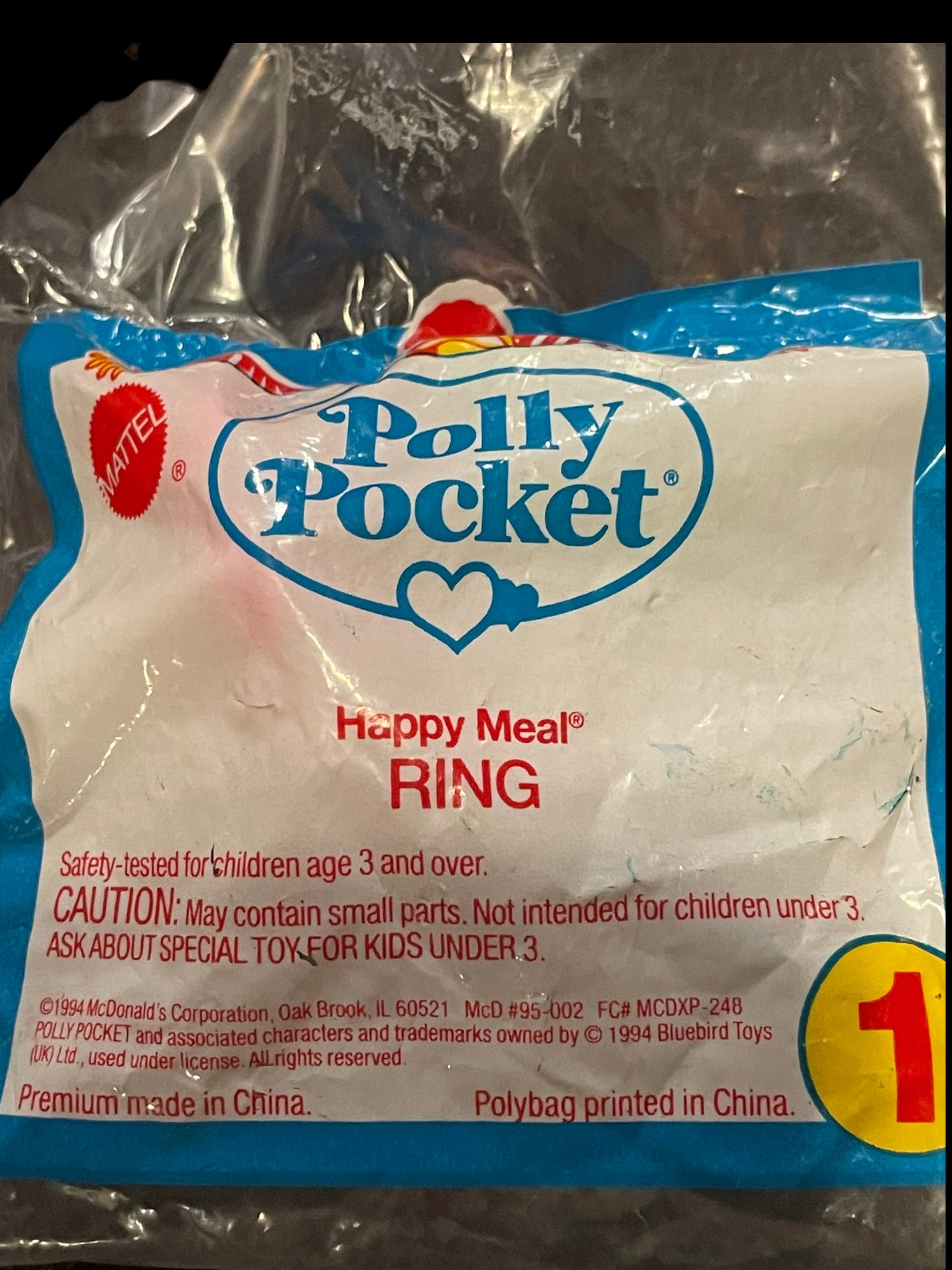 1994 Polly Pocket Ring McDonald's Happy Meal Toy