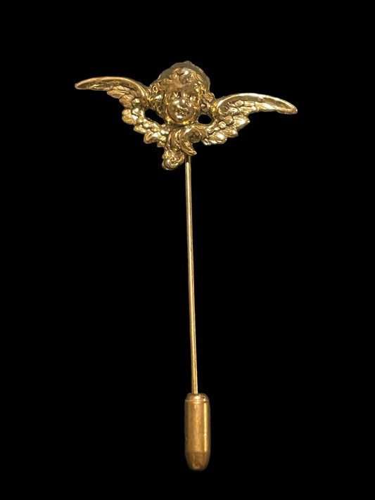 Vintage Angel Gold Tone Stick Pin