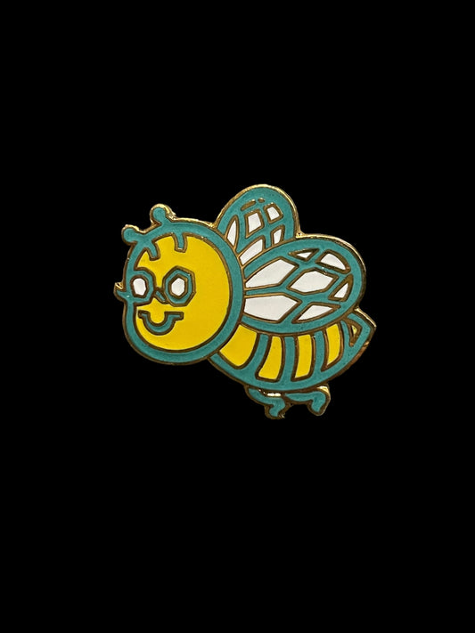 Cute Yellow and Green Enamel Honey Bee Brooch Pin