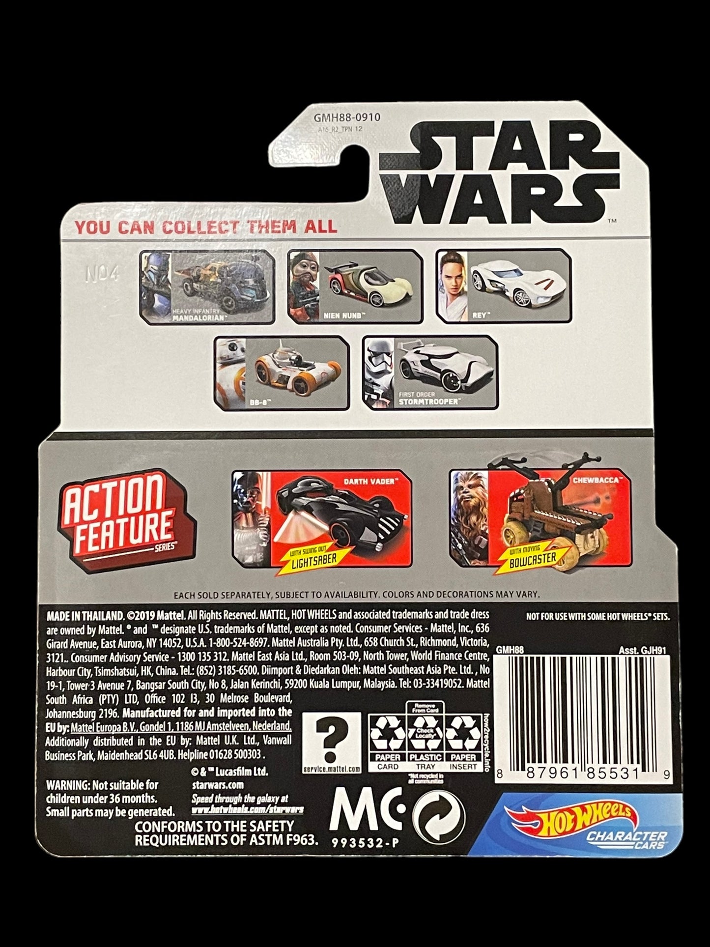 2019 Hot Wheels Star Wars Character Cars The Mandalorian