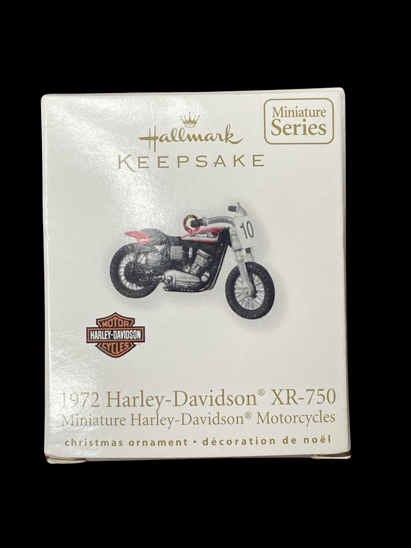 2010 Hallmark Keepsake Ornament 1972 Harley-Davidson XR-750, Mini Harley Davidson #12