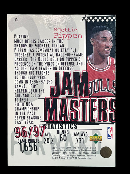 Scottie Pippen #10 1997 Upper Deck UD3 Jam Masters Graded VG EX+ 4.5