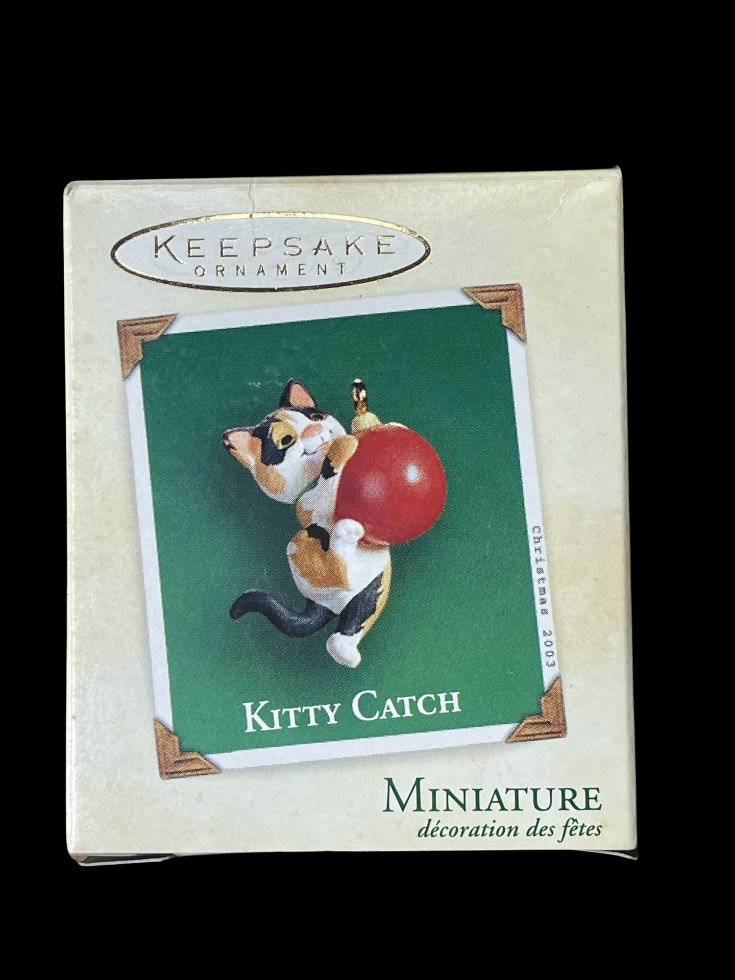 2003 Hallmark Keepsake Ornament Kitty Catch, Miniature