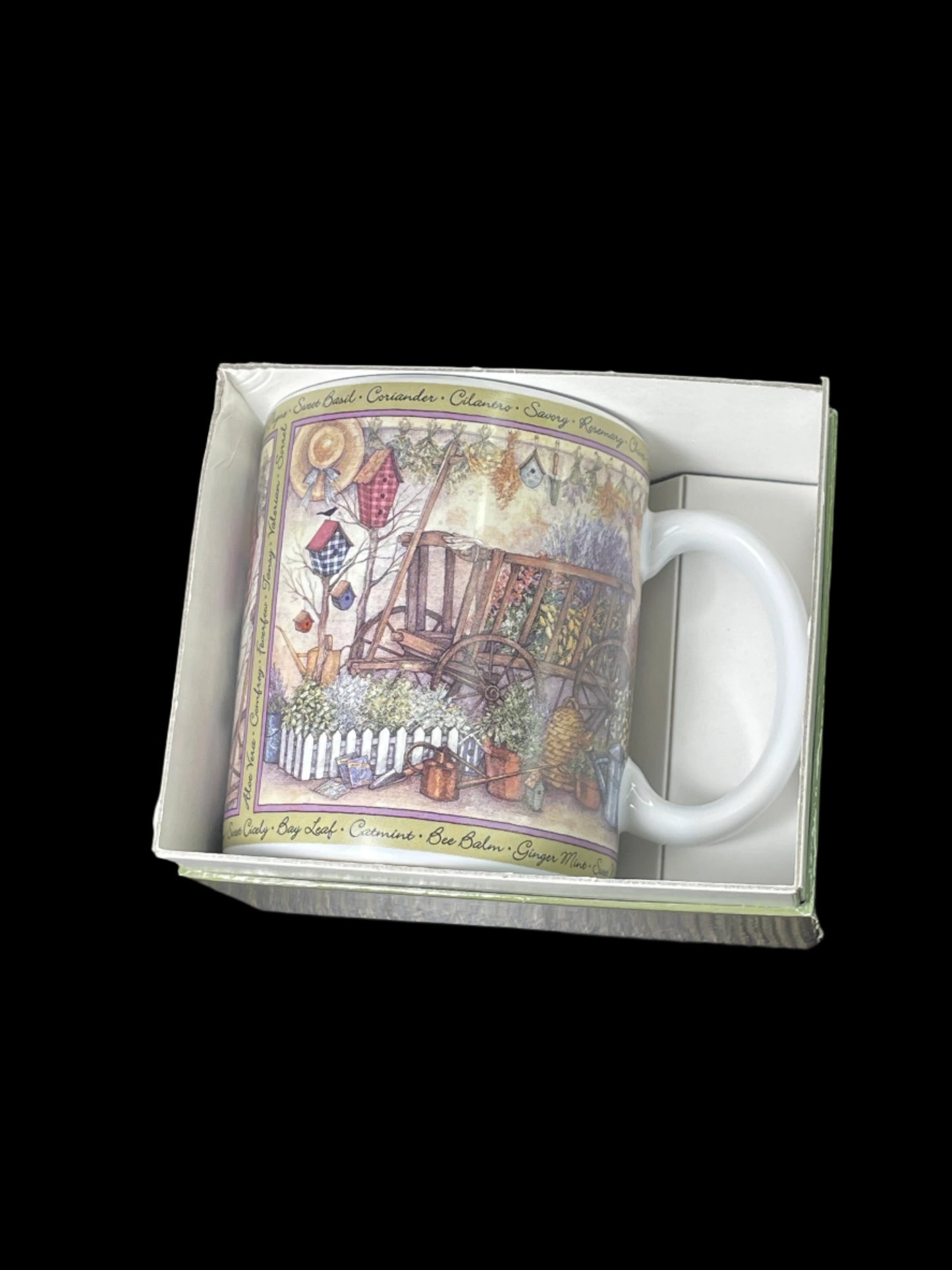 1997 Lang and Wise The Herb Wagon by Sherri Baldwin Collector Coffee Mug