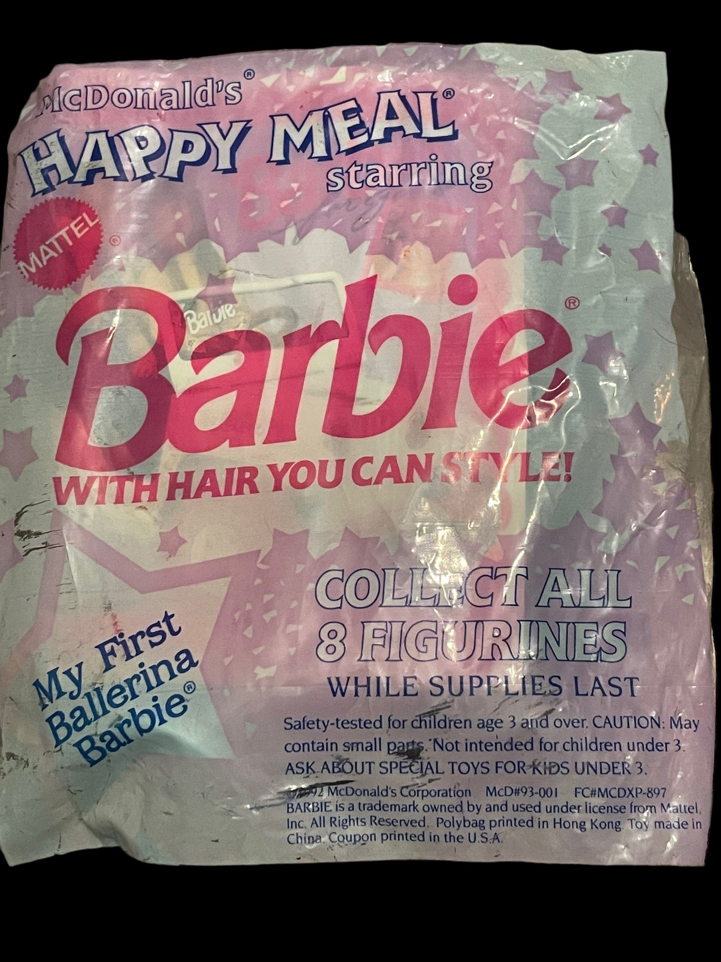 1992 Barbie My First Ballerina Barbie McDonald's Happy Meal Toy