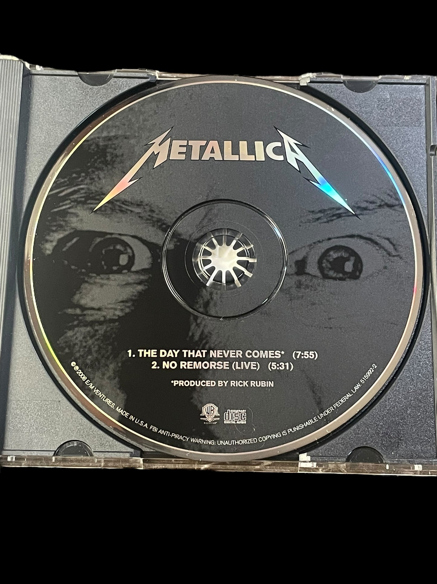 2008 Metallica The Day That Never Comes Single CD Rare