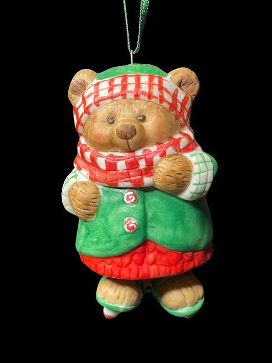 2001 Hallmark Keepsake Ornament Skating Sugar Bear Bell