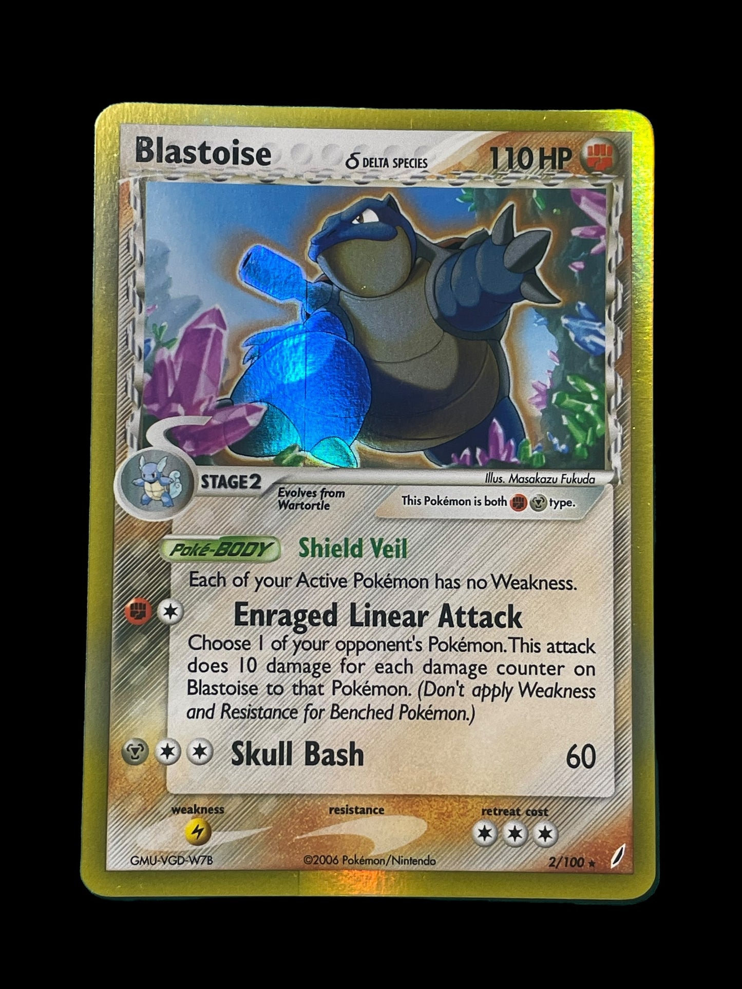 *TRADED* Blastoise #2 Pokemon Crystal Guardians Graded MINT+ 9.5