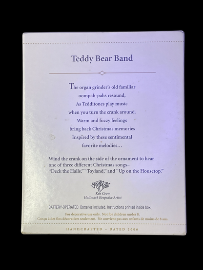 2006 Hallmark Keepsake Ornament Teddy Bear Band, Magic