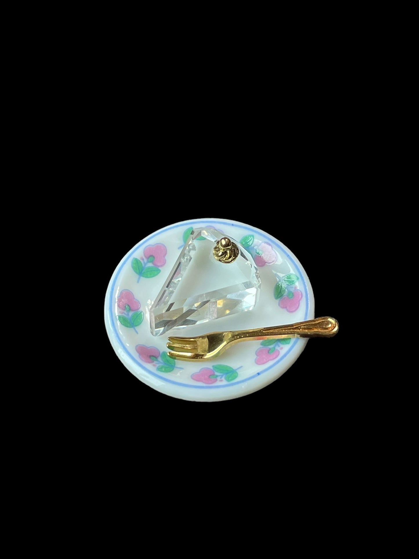 Swarovski Crystal Memories Mini Slice Cake, Plate and Fork