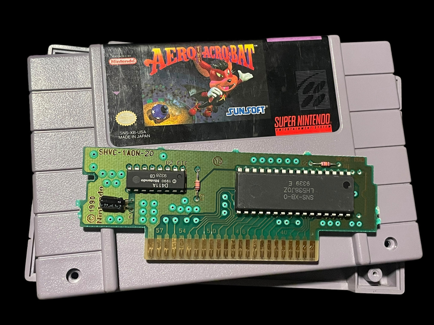 1993 Authentic Aero the Acrobat SNES Super Nintendo Entertainment System Cartridge Tested