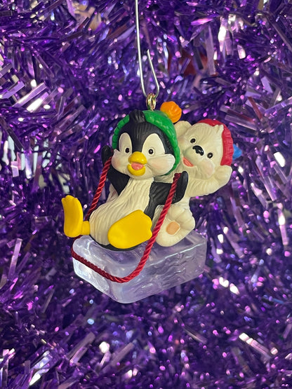 1999 Hallmark Keepsake Ornament Sleddin' Buddies