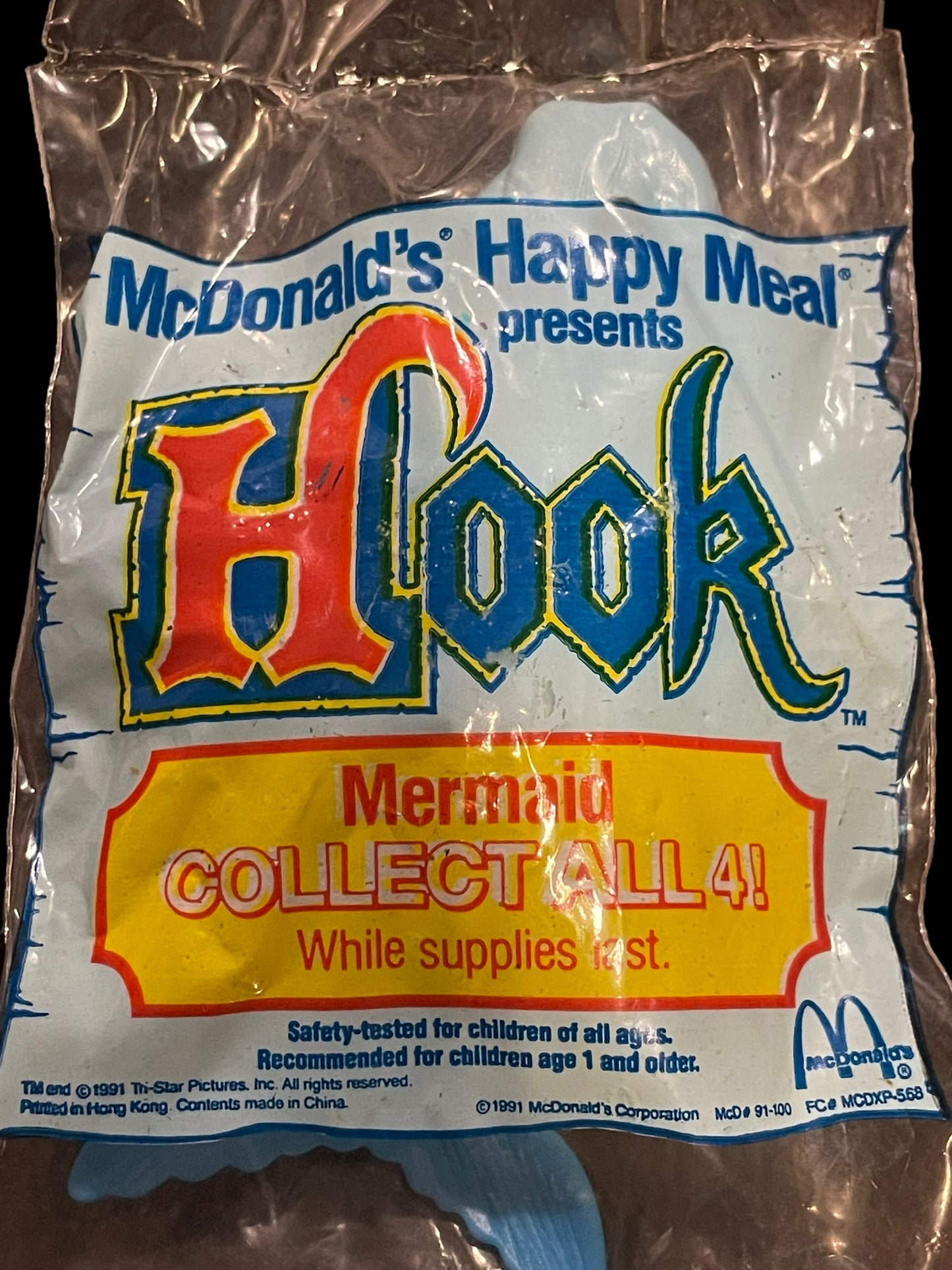 1991 Hook Mermaid McDonald's Happy Meal Toy