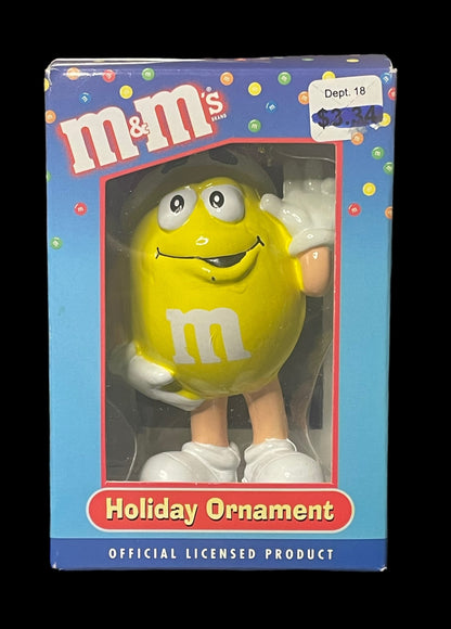 Kurt Adler Yellow M&M Christmas Holiday Ornament