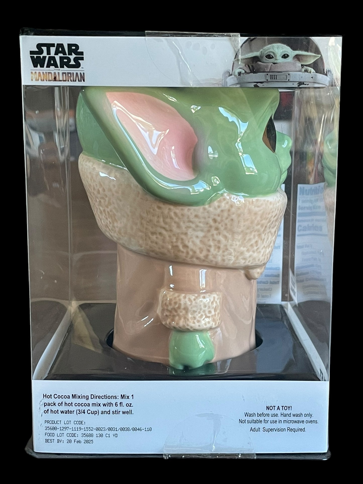 Disney Star Wars The Mandalorian Grogu Goblet with Hot Chocolate Cocoa Mix New