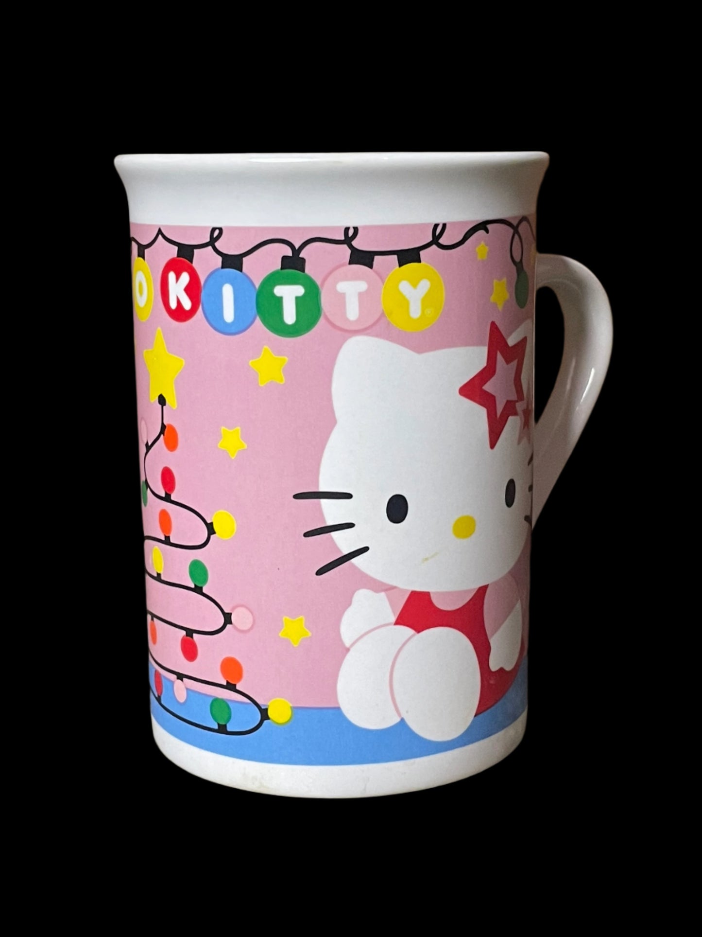 Pair of 2014 Sanrio Hello Kitty Christmas Party Collectible Ceramic Mugs