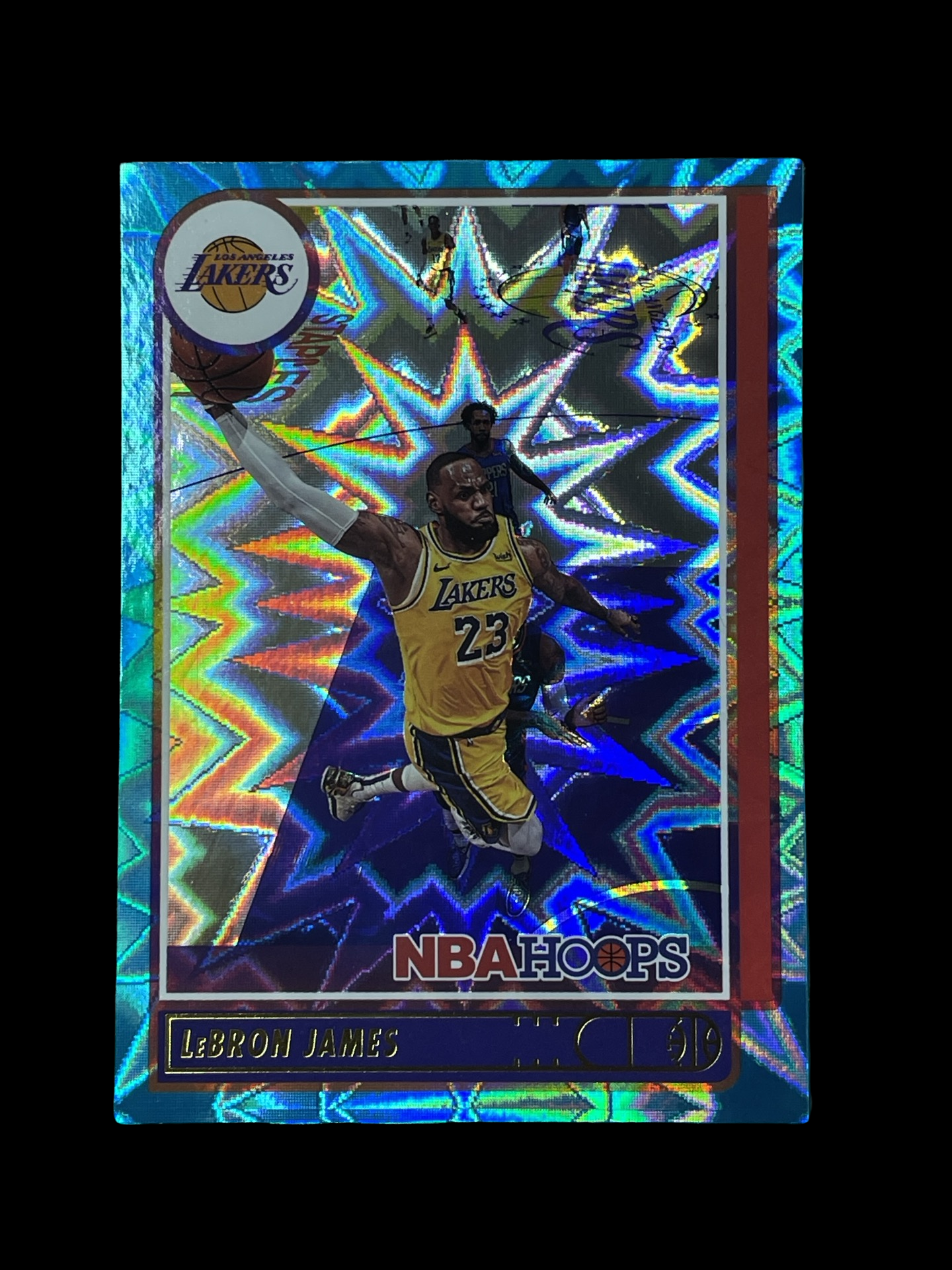 LeBron James Teal Explosion #136 2021 Panini Hoops Graded GEM MINT 10