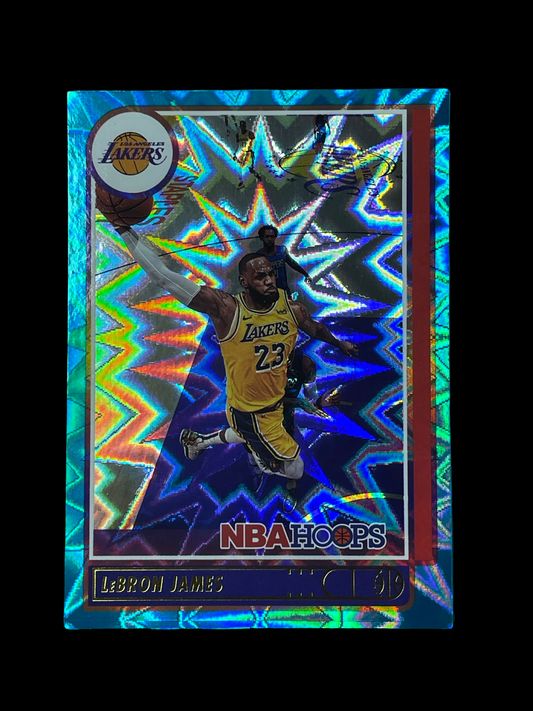 LeBron James Teal Explosion #136 2021 Panini Hoops Graded GEM MINT 10