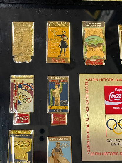 1990 Coca Cola Olympic Complete Set 22 Historic Summer Game Pins