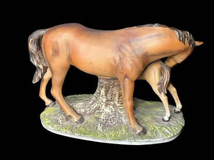 1981 Masterpiece Homco Mare and Foal Ceramic Figurine