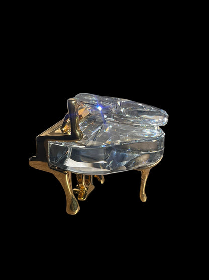 Swarovski Crystal Memories Figurine Gold Mini Grand Piano 173368 Retired