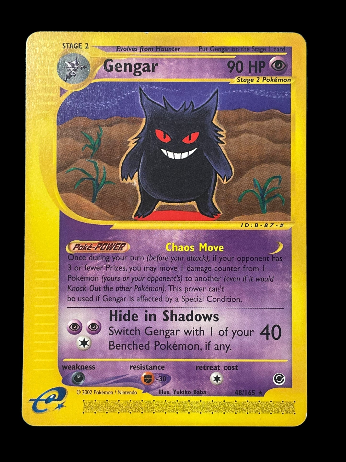 Gengar #48 Pokemon Expedition Graded NEAR MINT+ 7.5