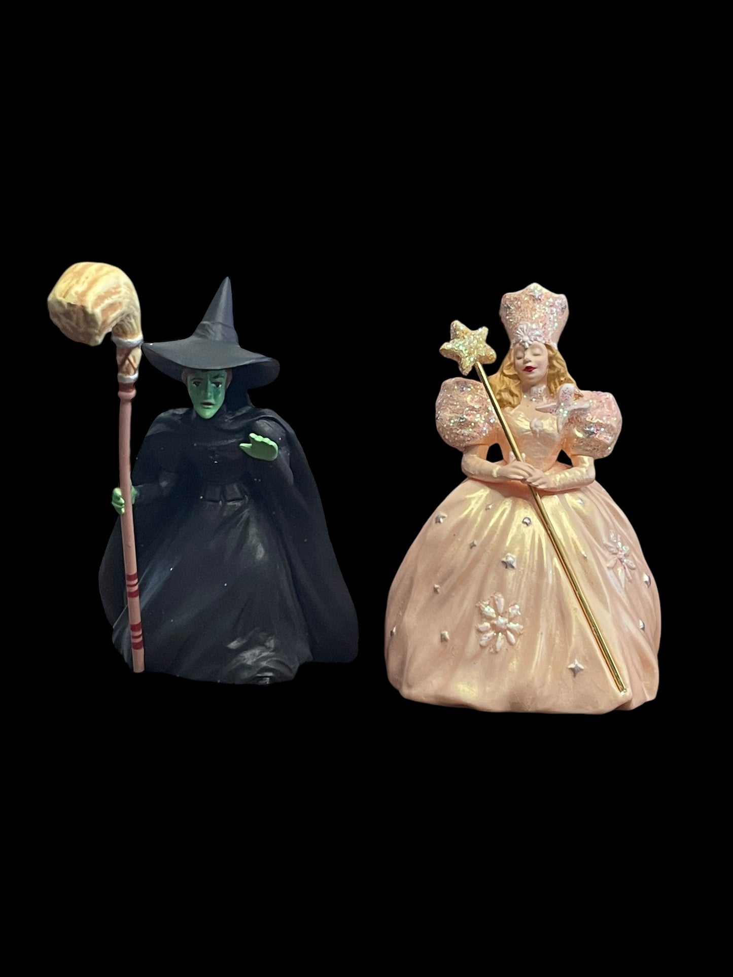 1997 Hallmark Keepsake Ornament Wizard of Oz Glenda and Wicked Witch Mini Set