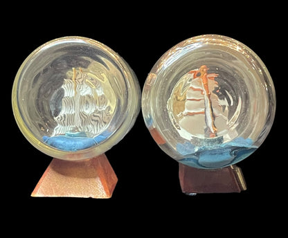 Two Vintage Small Ship in a Bottle