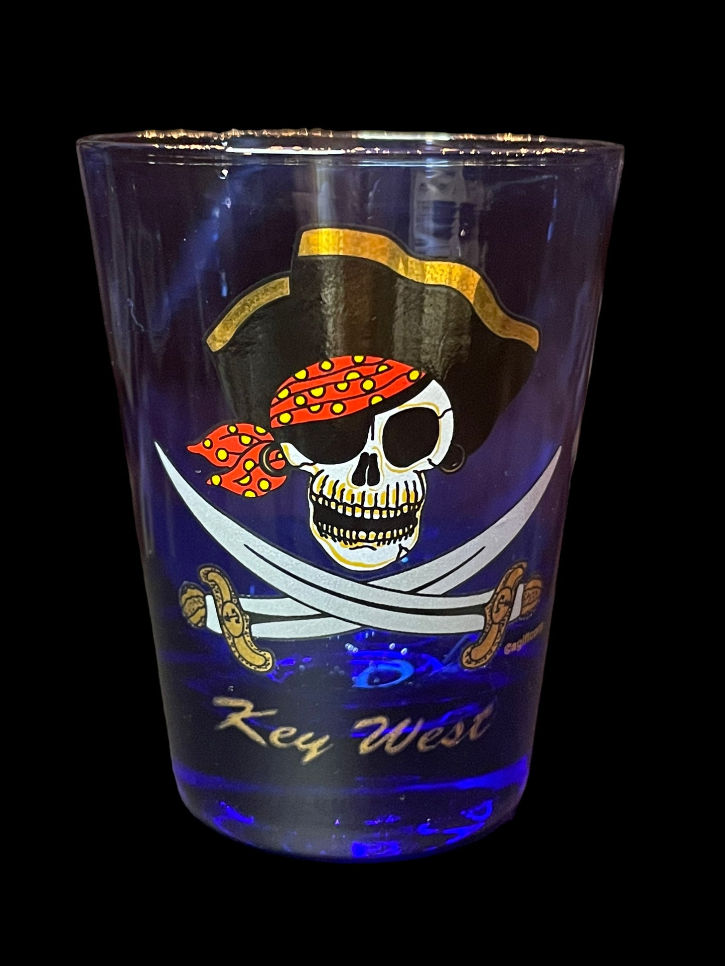 Key West Pirate Blue Shot Glass