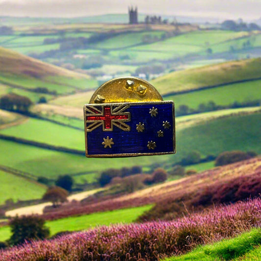 Vintage Mini Australia Flag Enamel Brooch Pin