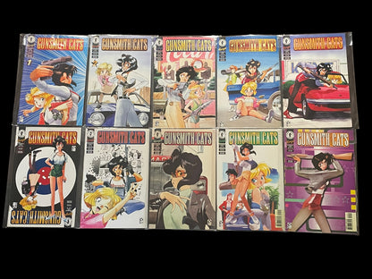 Gunsmith Cats Complete Set of 1 to 10 Dark Horse Comics Book