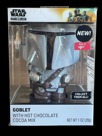 Disney Star Wars The Mandalorian Din Djarin Goblet with Hot Chocolate Cocoa Mix New