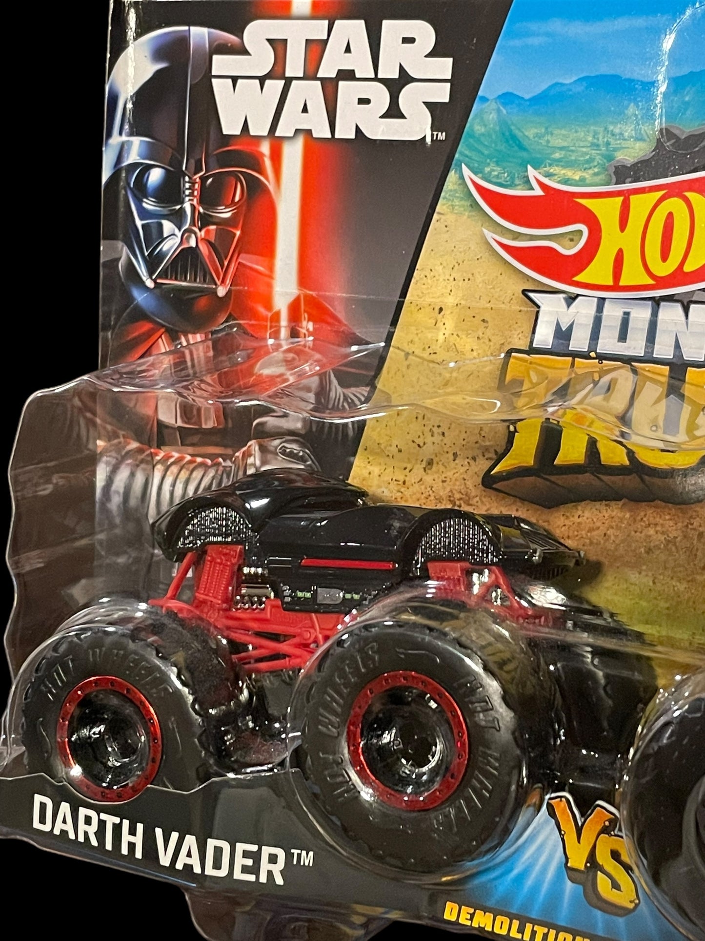 2020 Hot Wheels Star Wars Monster Trucks Demolition Doubles Darth Vader vs Chewbacca