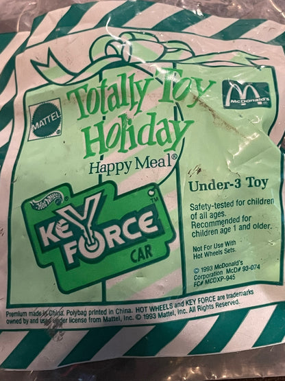 1993 Totally Toy Holiday Hot Wheels Key Force Car McDonald's Happy Meal Toy