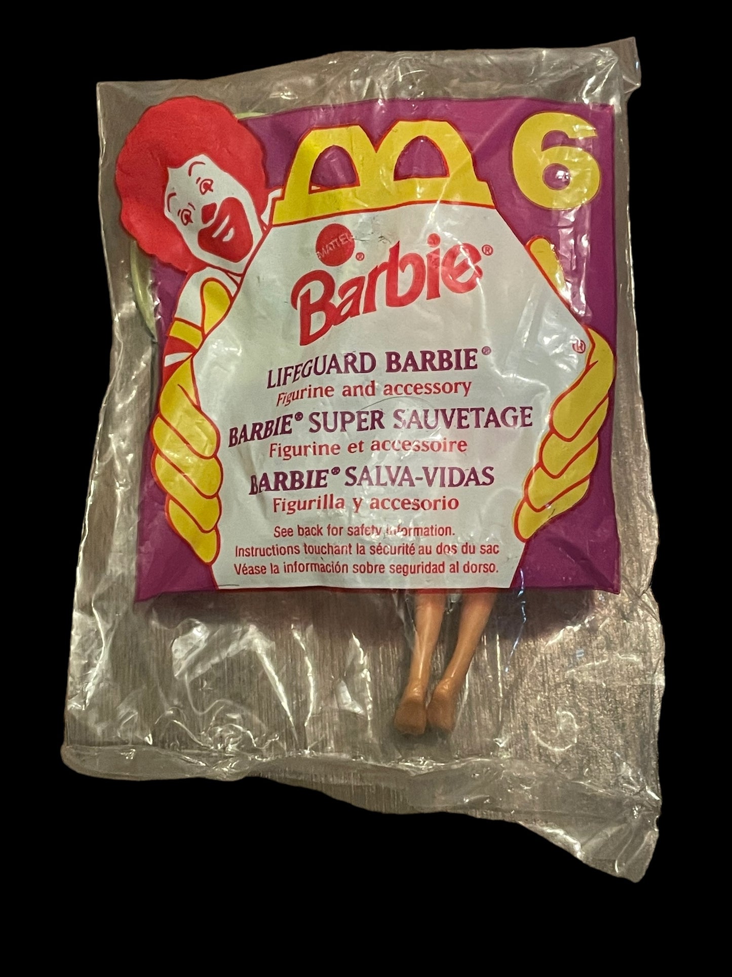 1994 Barbie Lifeguard Barbie McDonald's Happy Meal Toy