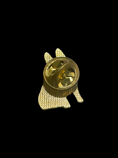 Vintage Boston Terrier with Star Collar Enamel Brooch Pin