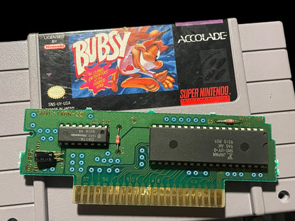 1993 Bubsy SNES Super Nintendo Entertainment System Cartridge Tested