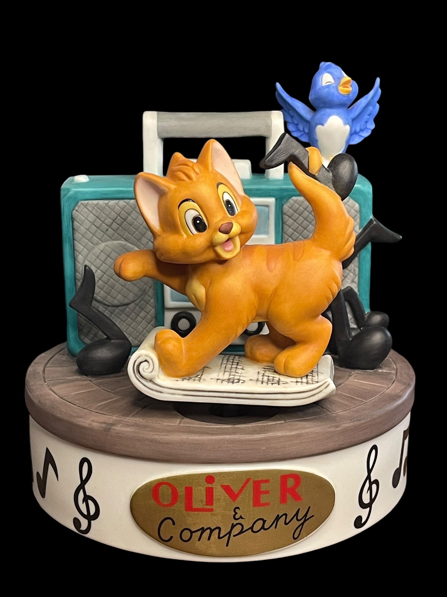 Vintage Disney Musical Memories Oliver and Company Limited Edition Music Box