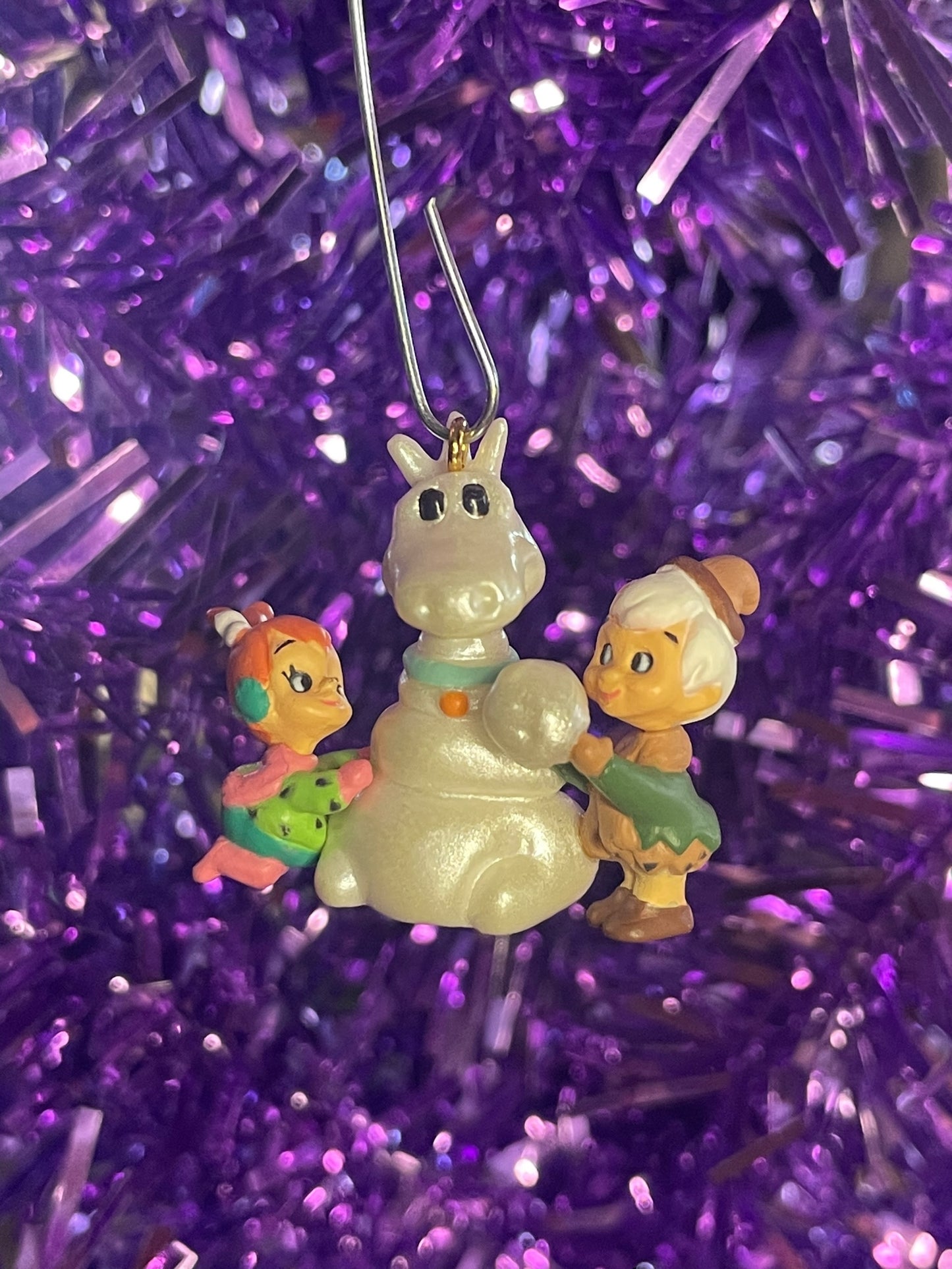 1995 Hallmark Keepsake Ornament Pebbles and Bamm-Bamm The Flintstones Mini