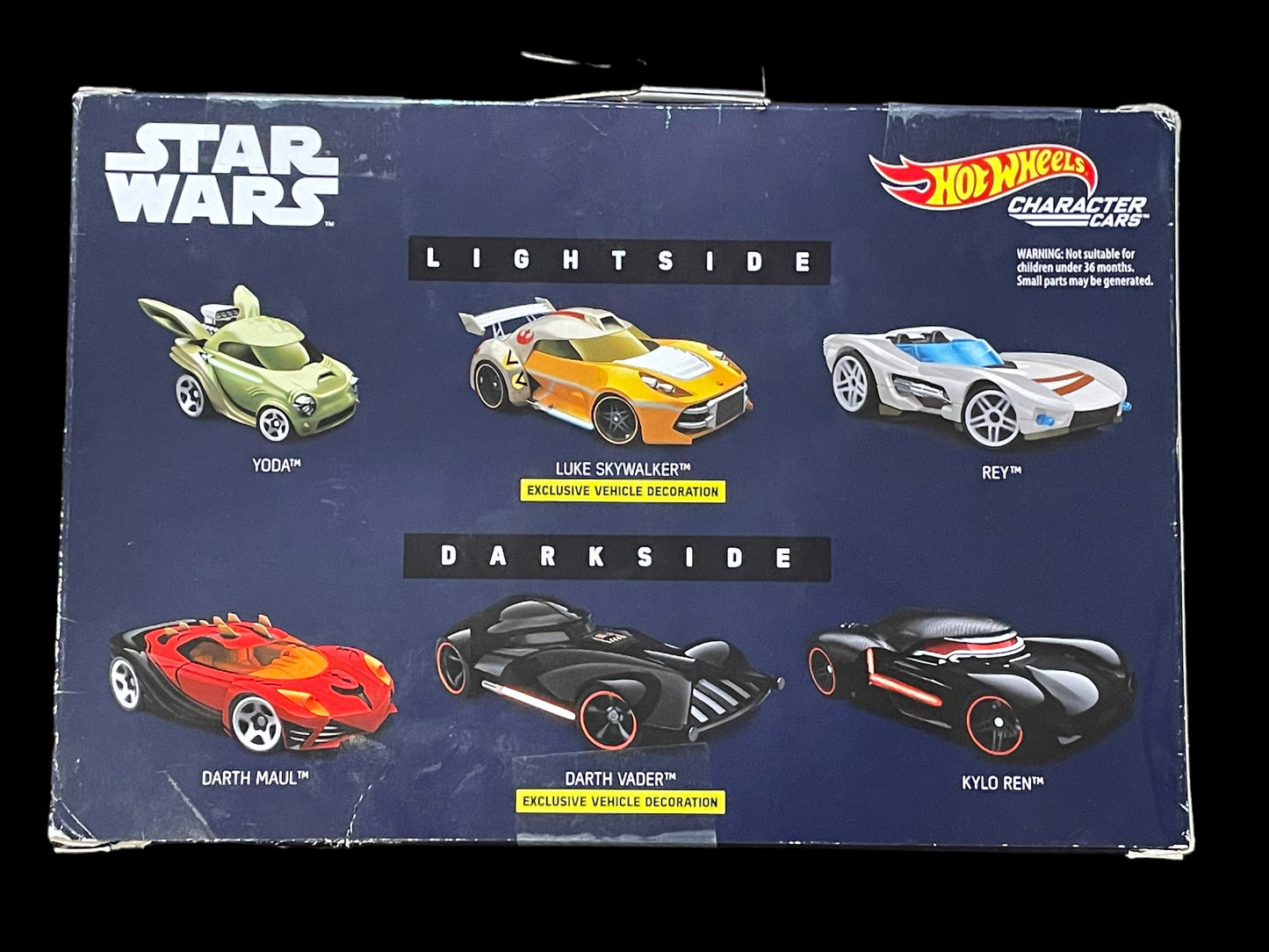 2018 Hot Wheels Star Wars Character Cars Lightside vs Darkside Set