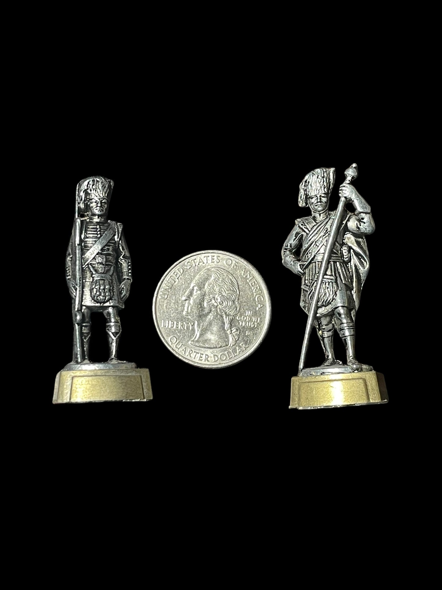 Vintage Metal Scottish Soldier Figurines