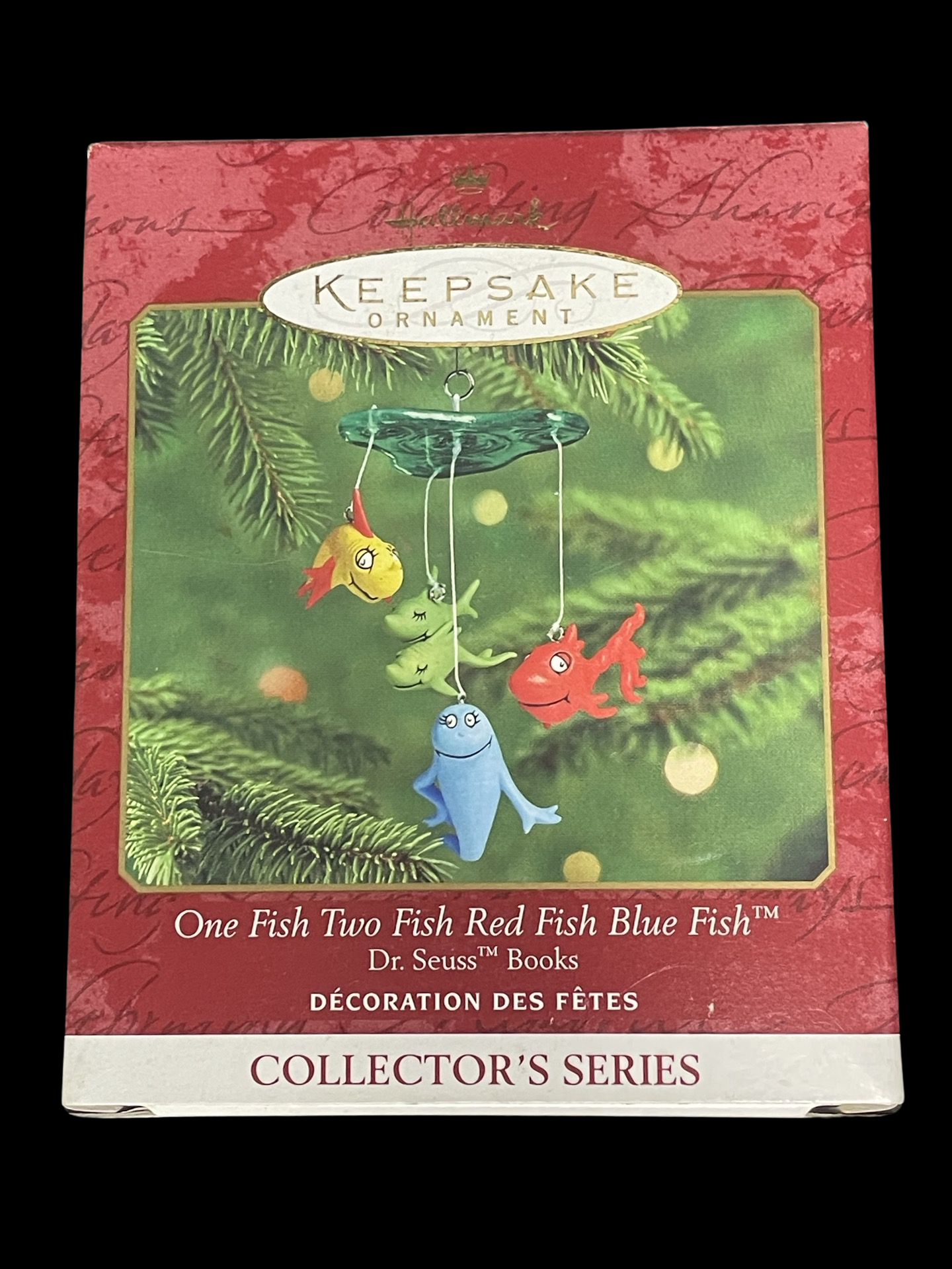 2000 Hallmark Keepsake Ornament One Fish Two Fish Red Fish Blue Fish, Dr Seuss #2