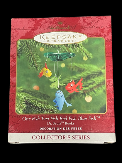 2000 Hallmark Keepsake Ornament One Fish Two Fish Red Fish Blue Fish, Dr Seuss #2